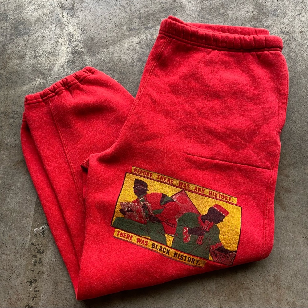 Vintage Black Power Malcolm X Hip-Hop rap Sweatpants 90s Tupac Ice cube